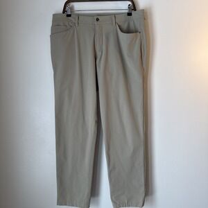 Lululemon ABC Classic Fit Warpstreme Pants Mens Size 36 x 31 LM5426S Beige